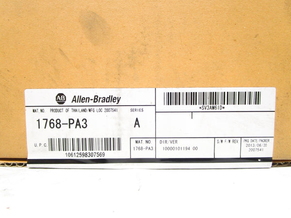 ALLEN BRADLEY 1768-PA3 SER. A DATE: 2013 NSFS