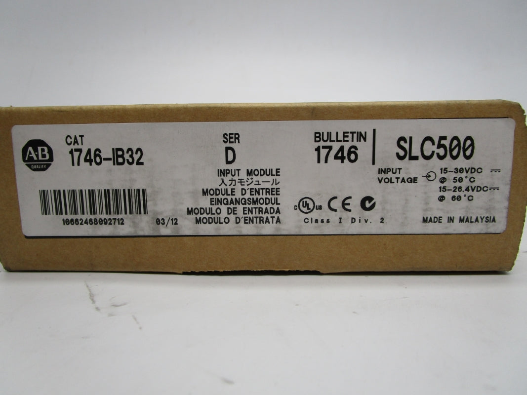 ALLEN BRADLEY 1746-IB32 SER. D DATE: 2012 NSFS
