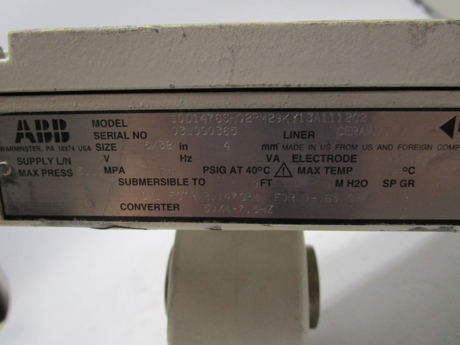 ABB 10D1476SH02PM29KY13A1112C2 740PSIG UNMP
