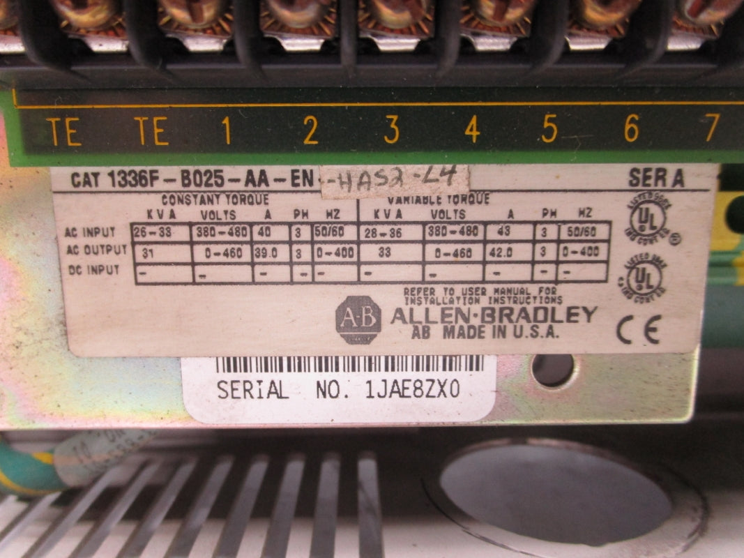 ALLEN BRADLEY 1336F-B025-AA-EN-HAS2-L4 SER. A UNMP