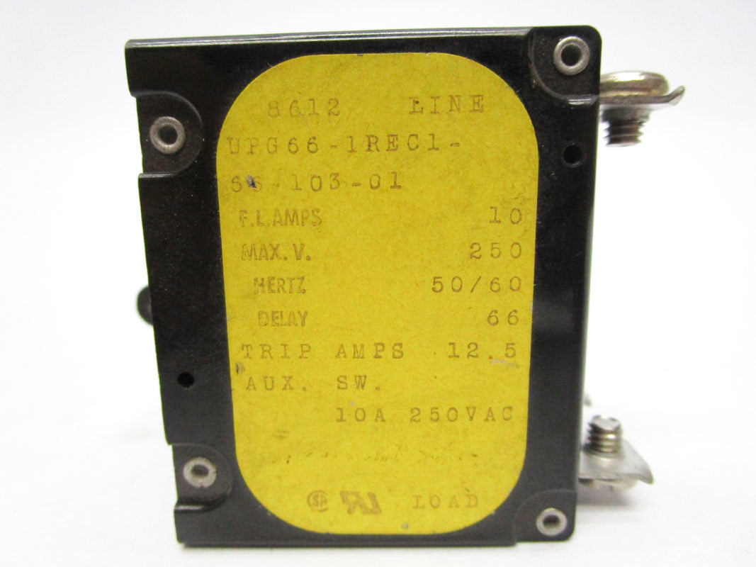 AIRPAX UPG66-1REC1-66-103-01 250VAC 10A NSNP