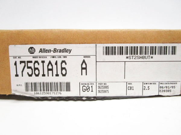 ALLEN BRADLEY 1756-IA16 SER. A F/W 2.5 120VAC (NO DOOR) NSMP