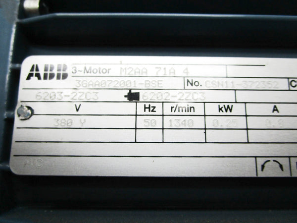 ABB 3GAA072001-BSE 380V 0.8A 1340RPM NSNP