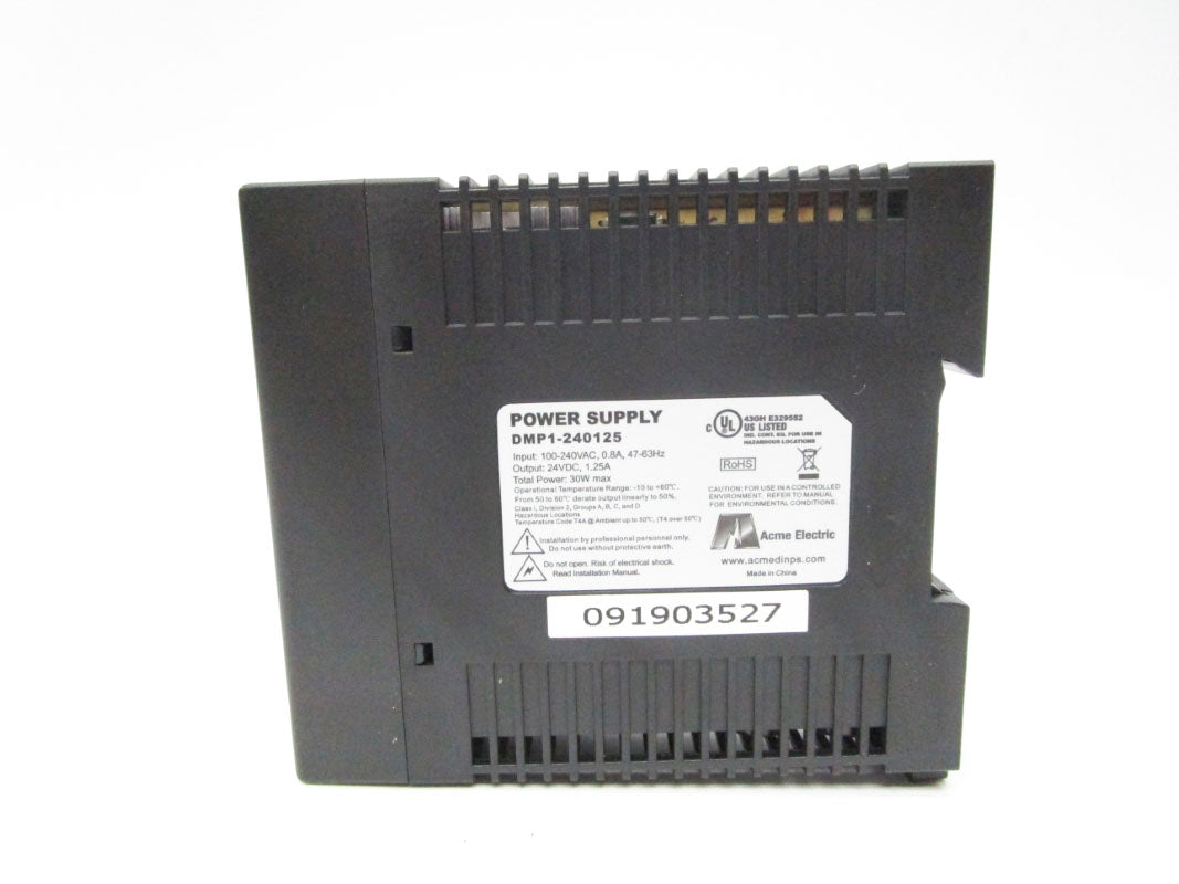 ACME ELECTRIC DMP1-240125 100-240VAC 0.8A NSMP