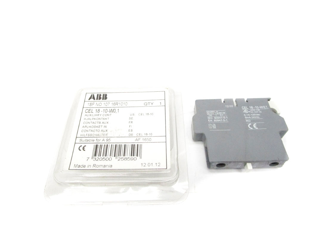 ABB 1SFNO10716R1010 CEL18-10-W0-1 125VAC 0.1A NSMP