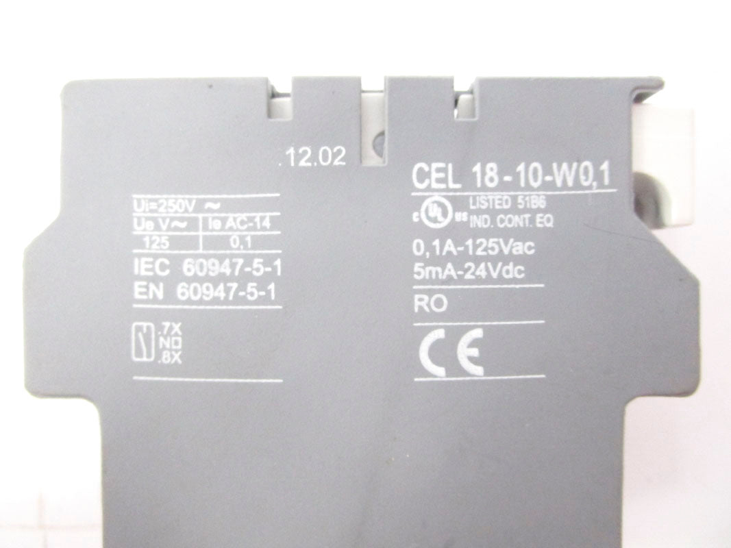 ABB 1SFNO10716R1010 CEL18-10-W0-1 125VAC 0.1A NSMP