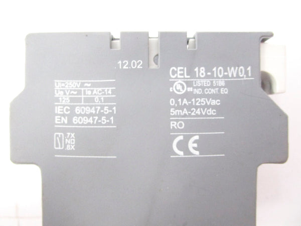ABB 1SFNO10716R1010 CEL18-10-W0-1 125VAC 0.1A NSMP