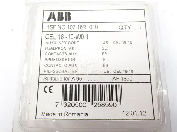 ABB 1SFNO10716R1010 CEL18-10-W0-1 125VAC 0.1A NSMP