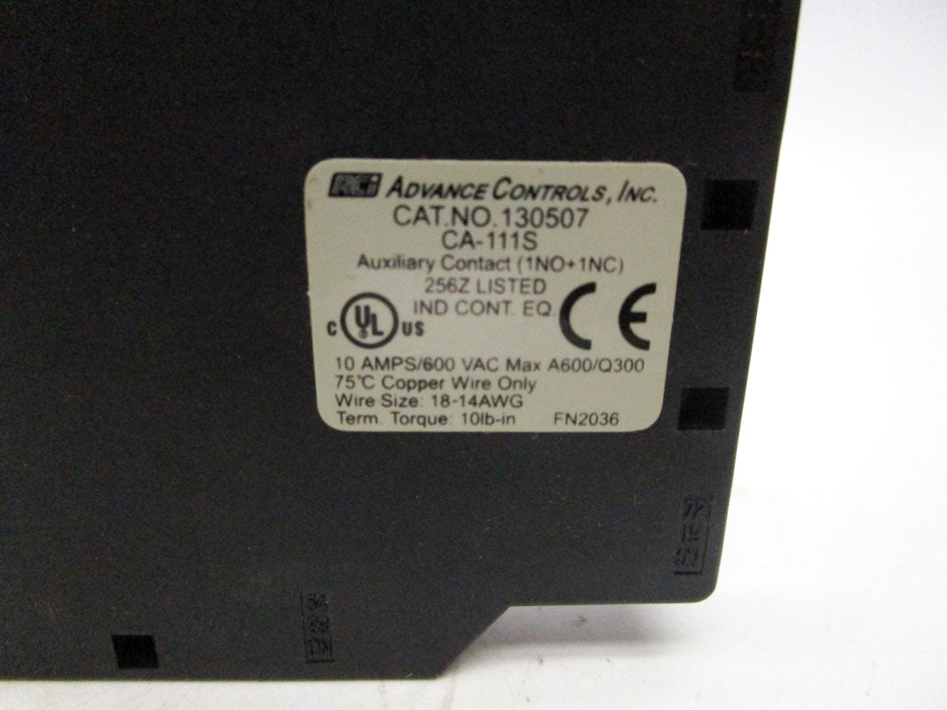 ADVANCE CONTROLS 130507 600VAC 10A NSMP