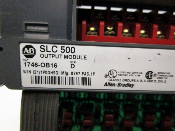 ALLEN BRADLEY 1746-OB16 SER. D 10-50VDC 0.5-0.25A UNMP