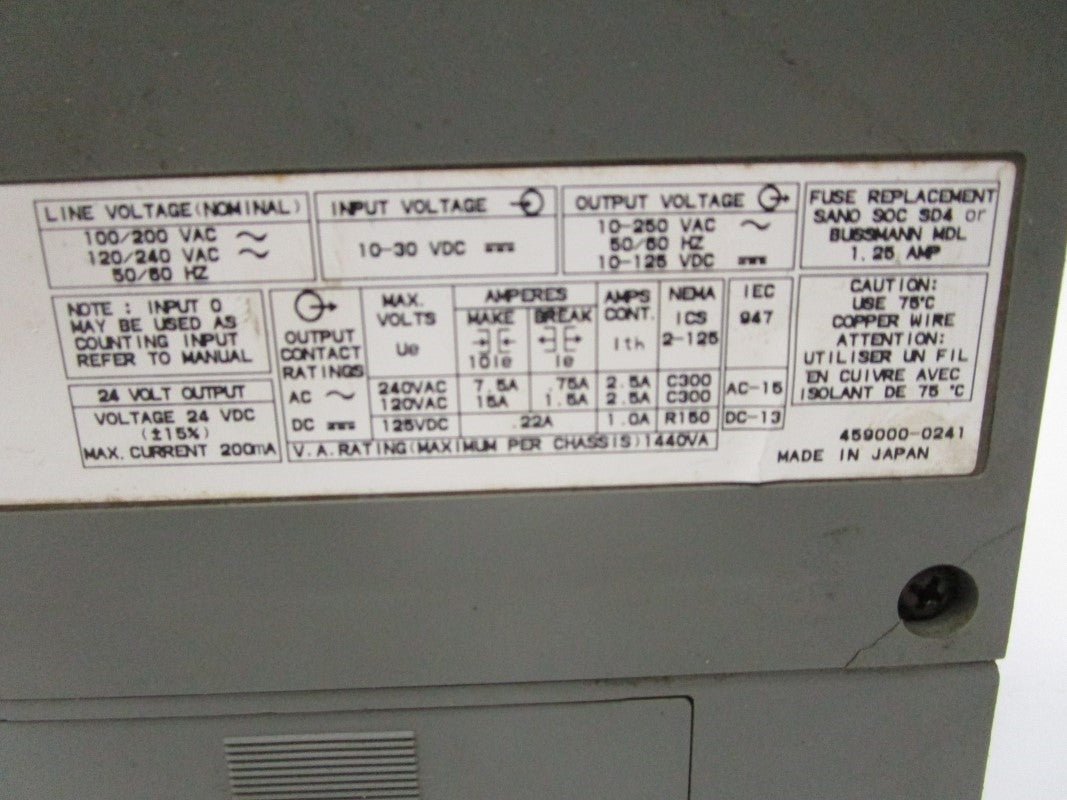 ALLEN BRADLEY 1747-L30C SER. C F/W 6 10-30VDC (NO DOOR) UNMP