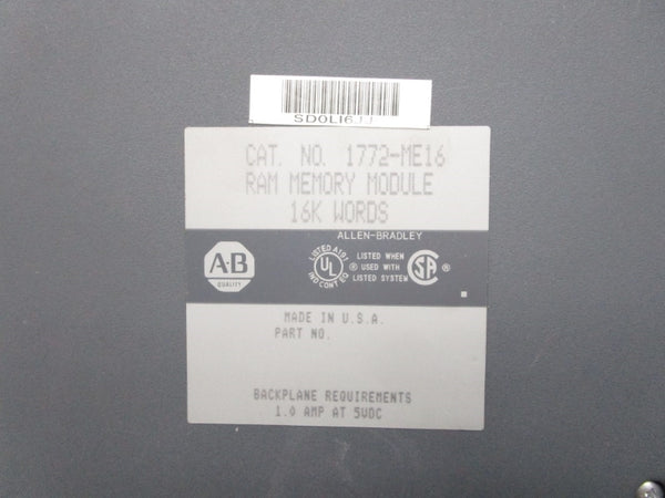 ALLEN BRADLEY 1772-ME16 5VDC 1.0A UNMP