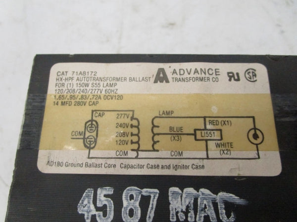 ADVANCE 71A8172 277V .72A UNMP