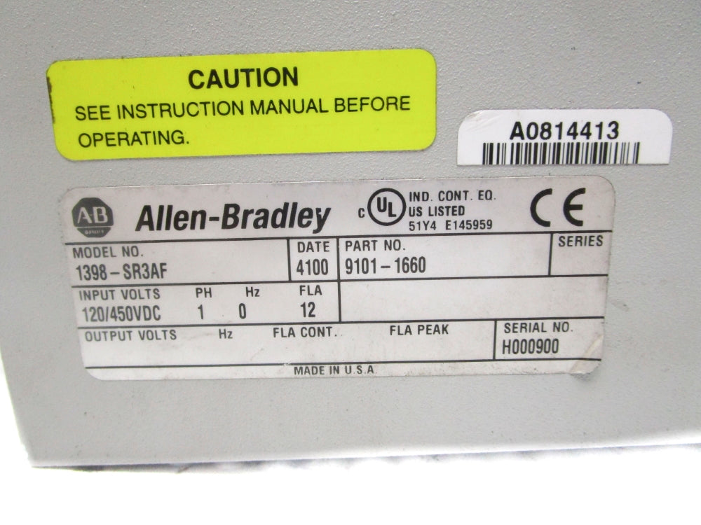 ALLEN BRADLEY 1398-SR3AF UNMP