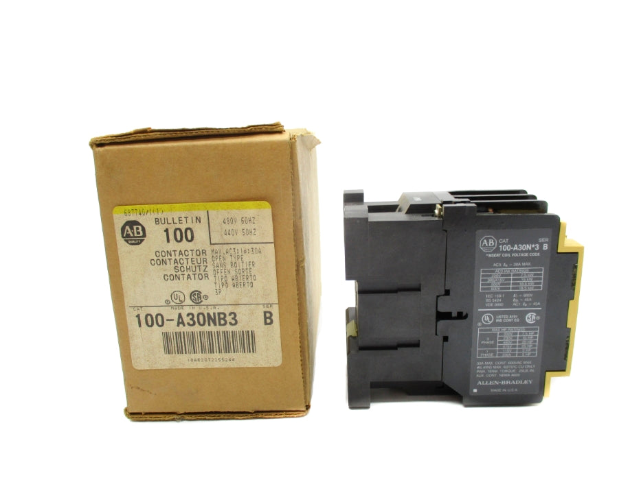 ALLEN BRADLEY 100-A30NB3 SER. B (BR/YL) NSMP