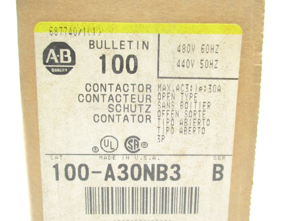ALLEN BRADLEY 100-A30NB3 SER. B (BR/YL) NSMP