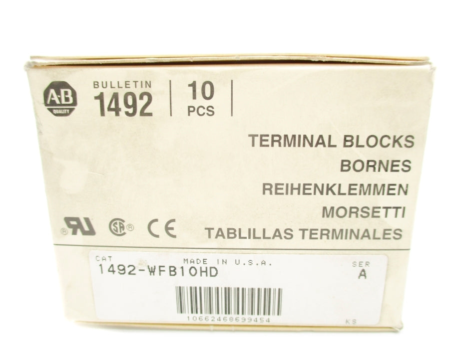 ALLEN BRADLEY 1492-WFB10HD SER. A (PKG OF 10) NSMP
