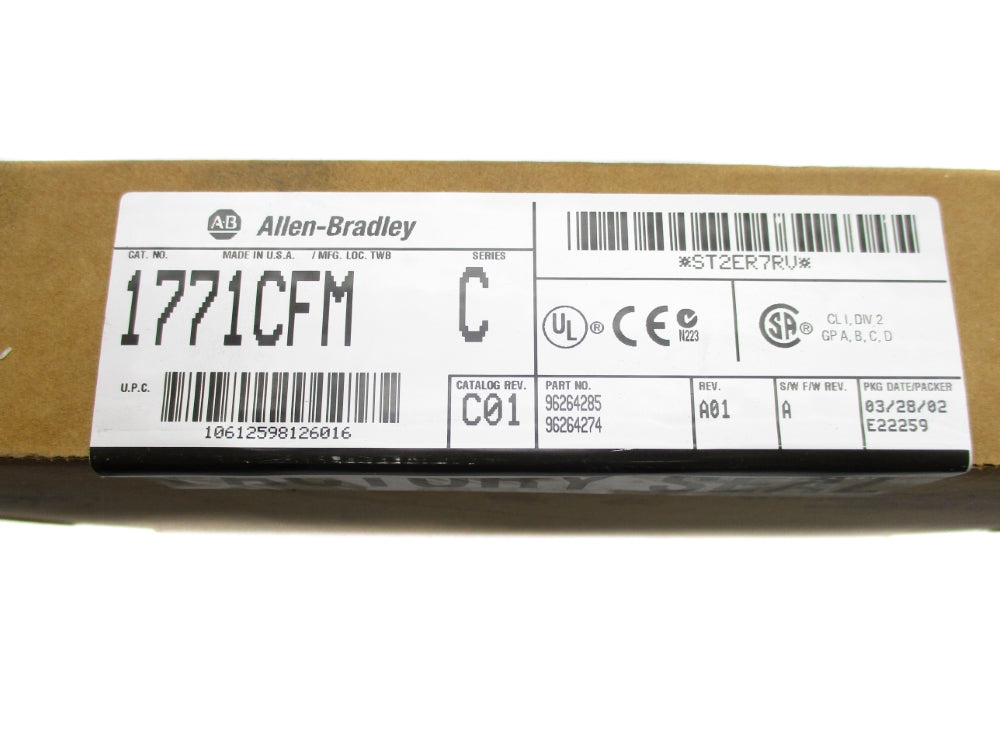 ALLEN BRADLEY 1771-CFM SER. C F/W A DATE: 2002 NSFS