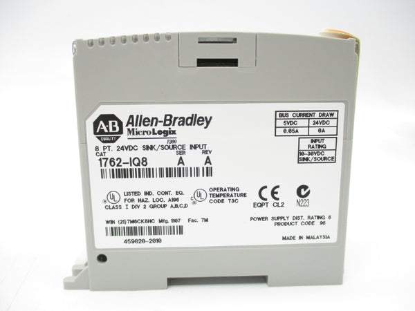 ALLEN BRADLEY 1762-IQ8 SER. A 24VDC 0.05A NSMP