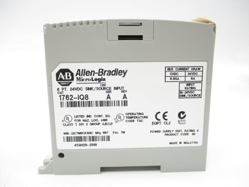ALLEN BRADLEY 1762-IQ8 SER. A 24VDC 0.05A NSMP