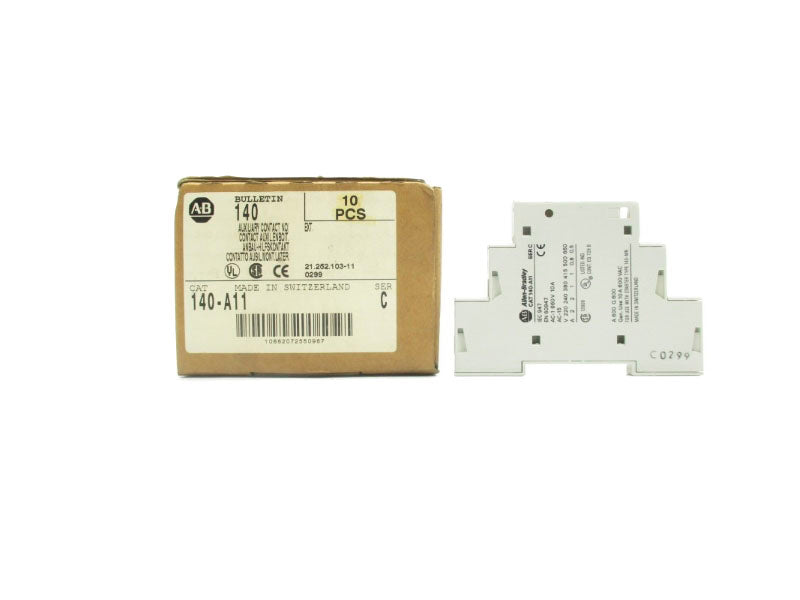 ALLEN BRADLEY 140-A11 SER. C 660V 10A (PKG OF 10) (BR/WH) NSMP