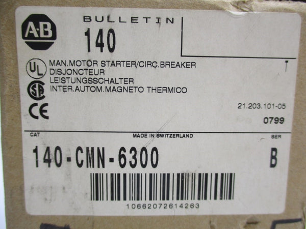 ALLEN BRADLEY 140-CMN-6300 SER. B 600VAC 90A (BR/WH) NSMP