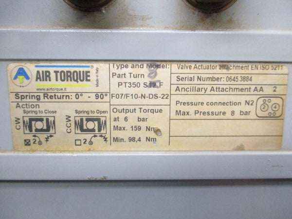 AIR TORQUE PT350S8F 30VDC 30-120PSI UNMP