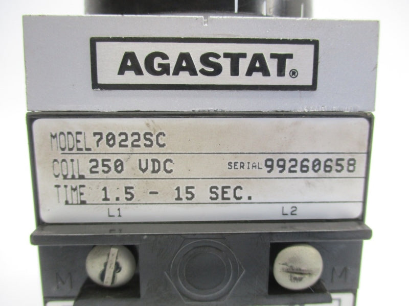 AGASTAT 7022SC 250VDC 1.5-15S UNMP