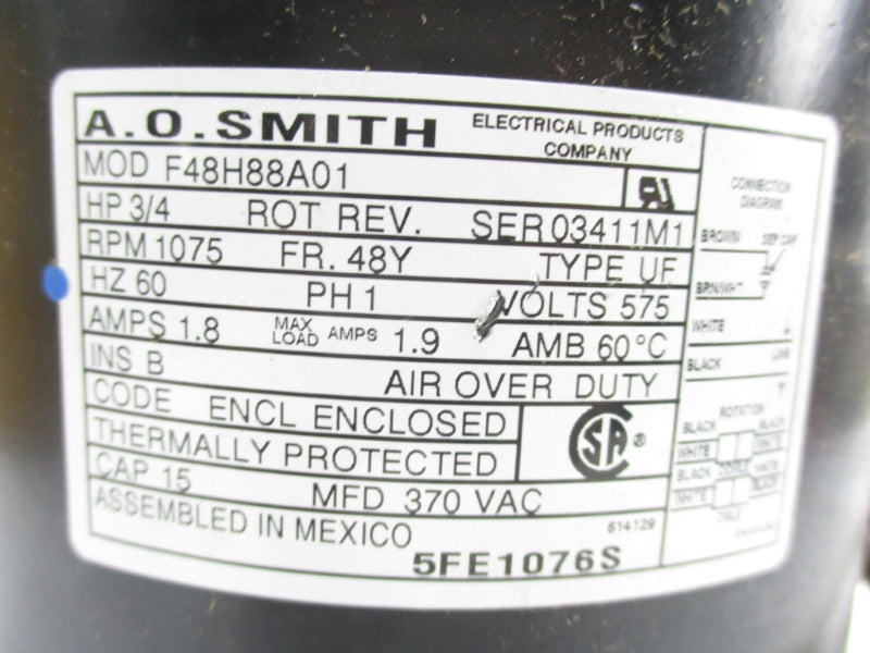 A.O. SMITH F48H88A01 575V 1.9A NSMP