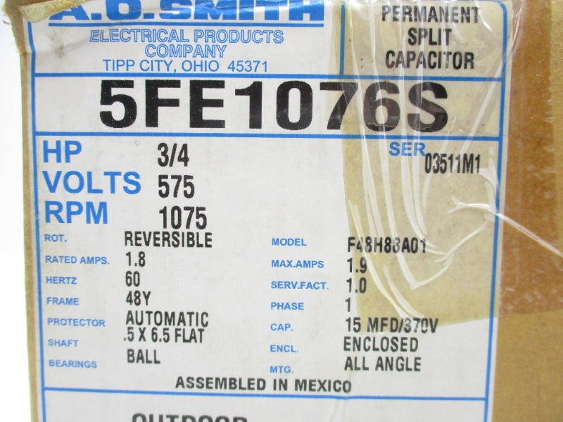 A.O. SMITH F48H88A01 575V 1.9A NSMP