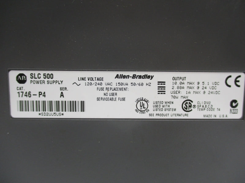 ALLEN BRADLEY 1746-P4 SER. A 120/240VAC NSNP