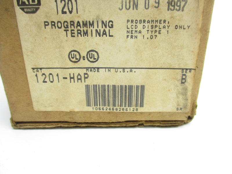 ALLEN BRADLEY 1201-HAP SER. B 12V 0.110A F/W 1.07 (BR/WH) NSMP