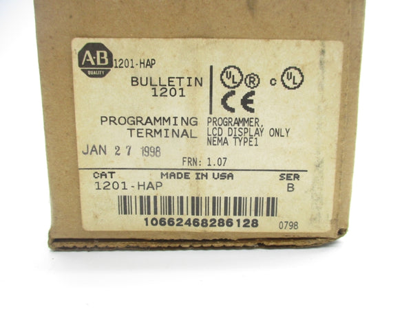 ALLEN BRADLEY 1201-HAP SER. B 12V 0.110A F/W 1.07 (BR/WH) NSMP