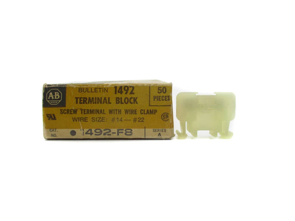 ALLEN BRADLEY 1492-F8 SER. A (PKG OF 50) (BK/YL) NSMP
