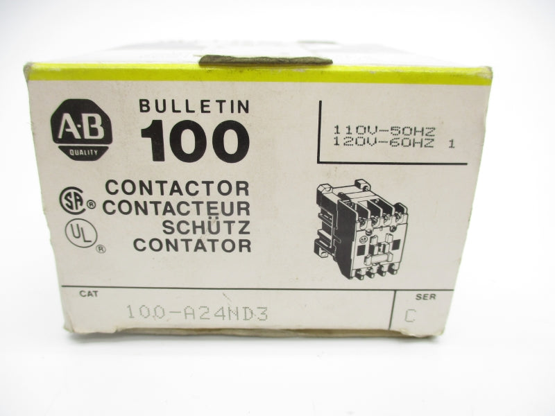 ALLEN BRADLEY 100-A24ND3 SER. C 110-120V 24A (BK/YL) NSMP