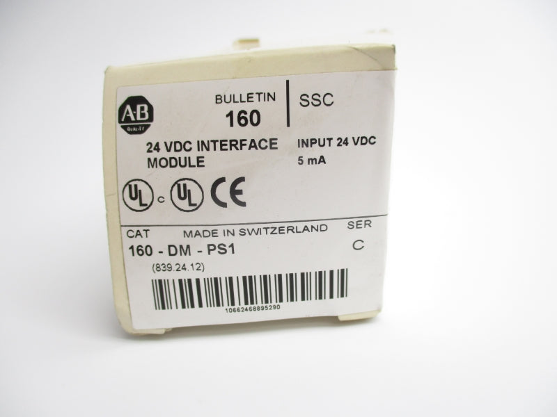 ALLEN BRADLEY 160-DM-PS1 SER. C 24VDC (WH) NSMP