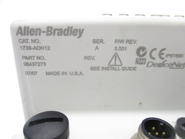 ALLEN BRADLEY 1738-ADN12 SER. A 24VDC 10A NSNP