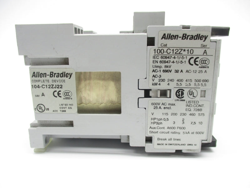 ALLEN BRADLEY 104-C12ZJ22 SER. A 24VDC 25A NSNP