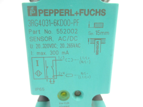 PEPPERL+FUCHS 3RG4031-6KD00-PF 552002 20-320VDC UNMP