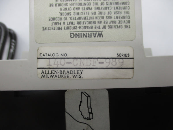 ALLEN BRADLEY 140-CNDF-989 SER. B 660VAC 1.6A (AS PICTURED) NSNP