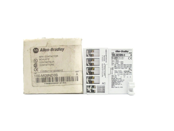 ALLEN BRADLEY 100-M09ND3S SER. A 110/120V 20A (WH) NSMP