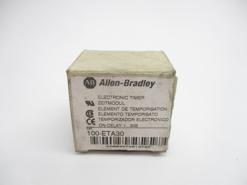 ALLEN BRADLEY 100-ETA30 SER. B 110-240VAC 1-30S (BR/WH) NSMP