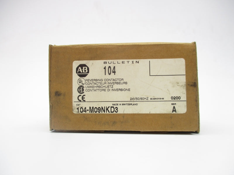 ALLEN BRADLEY 104-M09NKD3 SER. A 24VDC 12A (BR/WH) NSMP