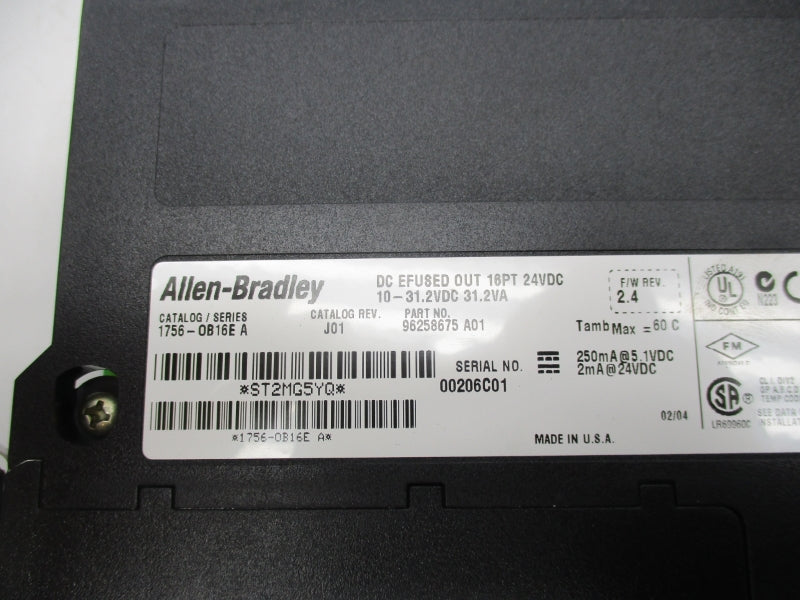 ALLEN BRADLEY 1756-OB16E SER. A F/W 2.4 10-31.2VDC NSNP