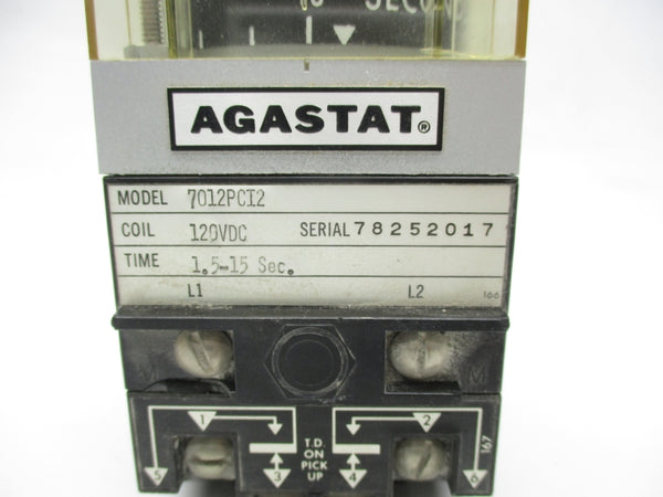 AGASTAT 7012PCI2 120VDC 1.5-15SEC UNMP
