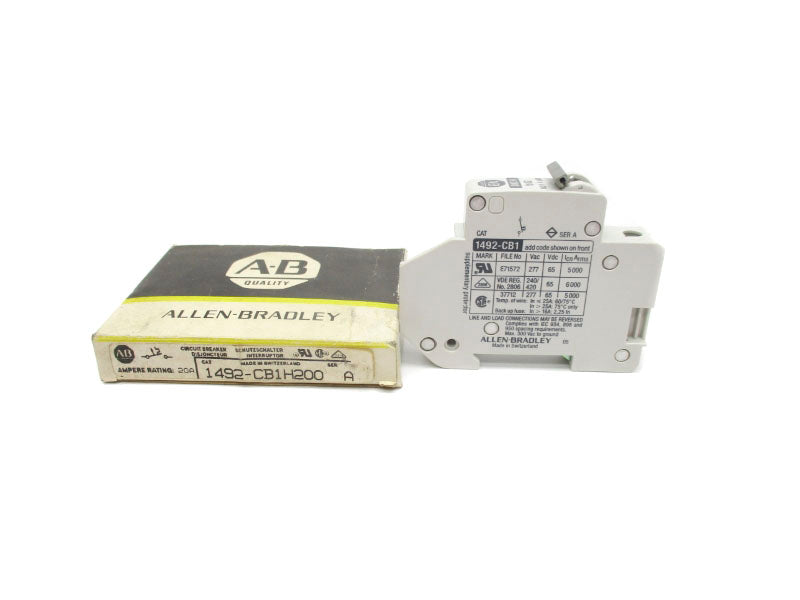 ALLEN BRADLEY 1492-CB1H200 SER. A 277VAC 20A (AS PICTURED) NSMP
