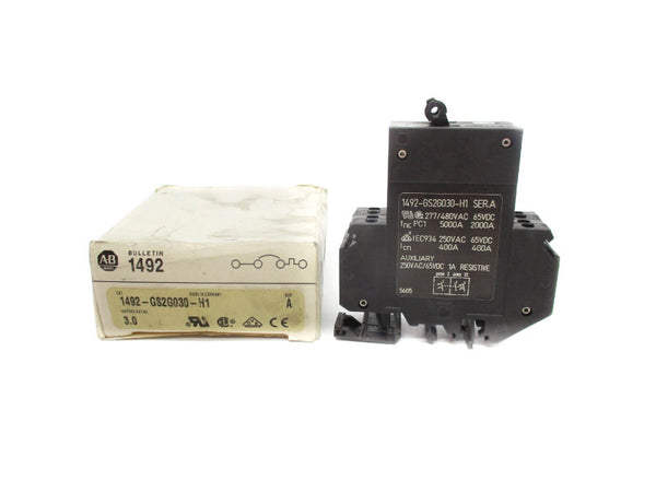 ALLEN BRADLEY 1492-GS2G030-H1 SER. A 277/480VAC 3.0A NSMP