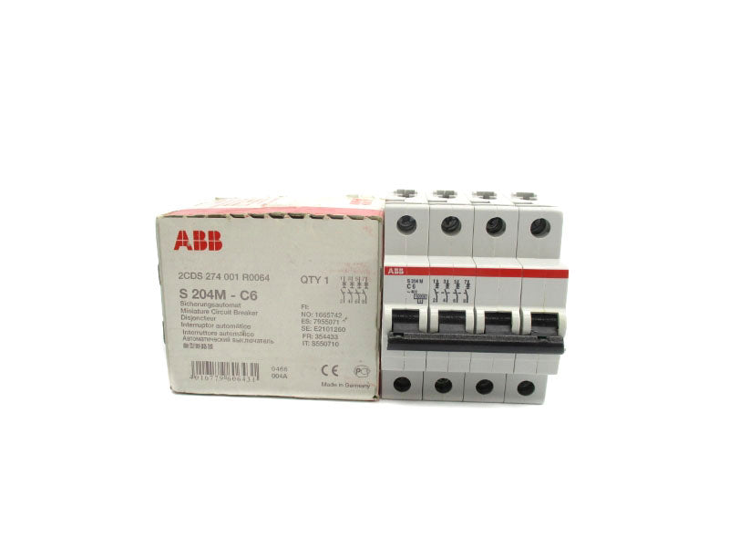 ABB 2CDS274001R0064 S204M-C6 400V 6A NSMP
