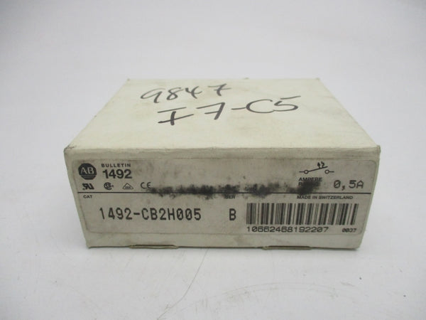 ALLEN BRADLEY 1492-CB2H005 SER. B 480VAC 0.5A NSMP