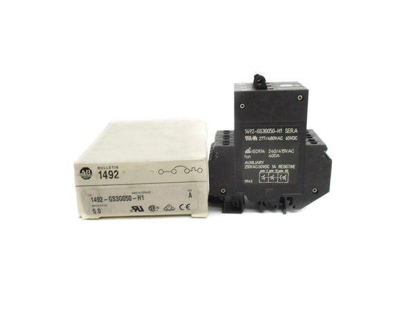 ALLEN BRADLEY 1492-GS3G050-H1 SER. A 277/480VAC 5.0A NSMP
